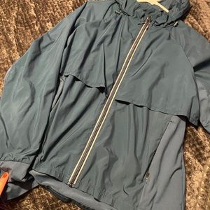 Blue running jacket
